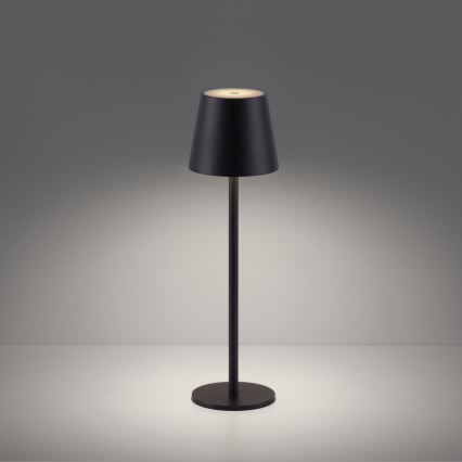 Leuchten Direkt 19250-18 - LED Vonkajšia stmievateľná nabíjacia stolná lampa EURIA LED/3W/5V 2600 mAh IP54 čierna