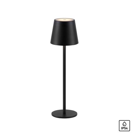 Leuchten Direkt 19250-18 - LED Vonkajšia stmievateľná nabíjacia stolná lampa EURIA LED/3W/5V 2600 mAh IP54 čierna