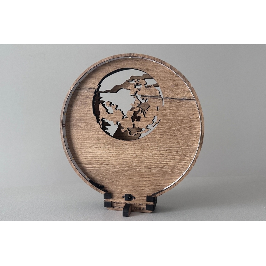 Li-Go 23574/DUB2 - LED stmievateľná stolná dekorácia LED/12W/230V 20x22 cm dub