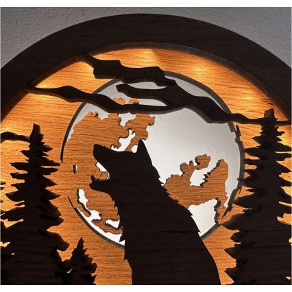 Li-Go 23574/DUB2 - LED stmievateľná stolná dekorácia LED/12W/230V 20x22 cm dub