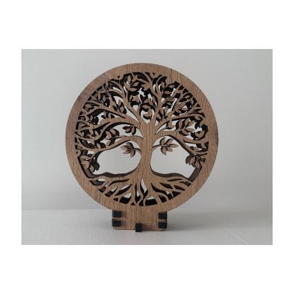 Li-Go 23577/DUB2 - LED Stmievateľná dekorácia na stôl LED/12W/230V 20x22 cm dub