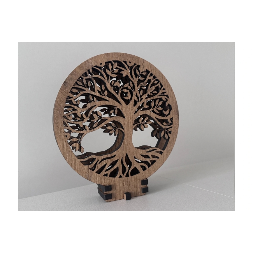 Li-Go 23577/DUB2 - LED Stmievateľná dekorácia na stôl LED/12W/230V 20x22 cm dub