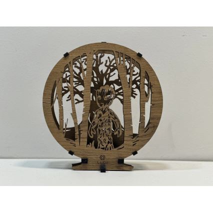 Li-Go 23613/DUB2 - LED Stmievateľná stolová dekorácia LED/12W/230V 20x22 cm dub/Grut