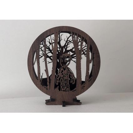 Li-Go 23613/DUB2 - LED Stmievateľná stolová dekorácia LED/12W/230V 20x22 cm dub/Grut