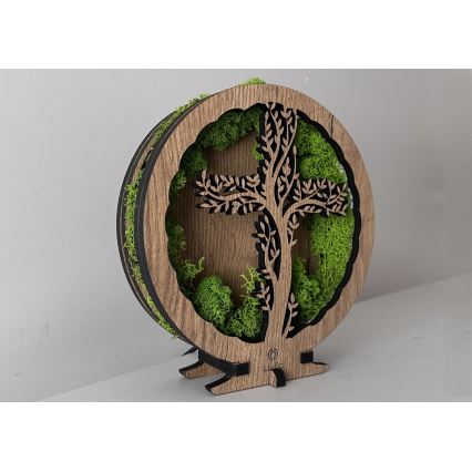 Li-Go 23622/DUB2 - LED stmievateľná stolná dekorácia LED/12W/230V 20x22 cm dub