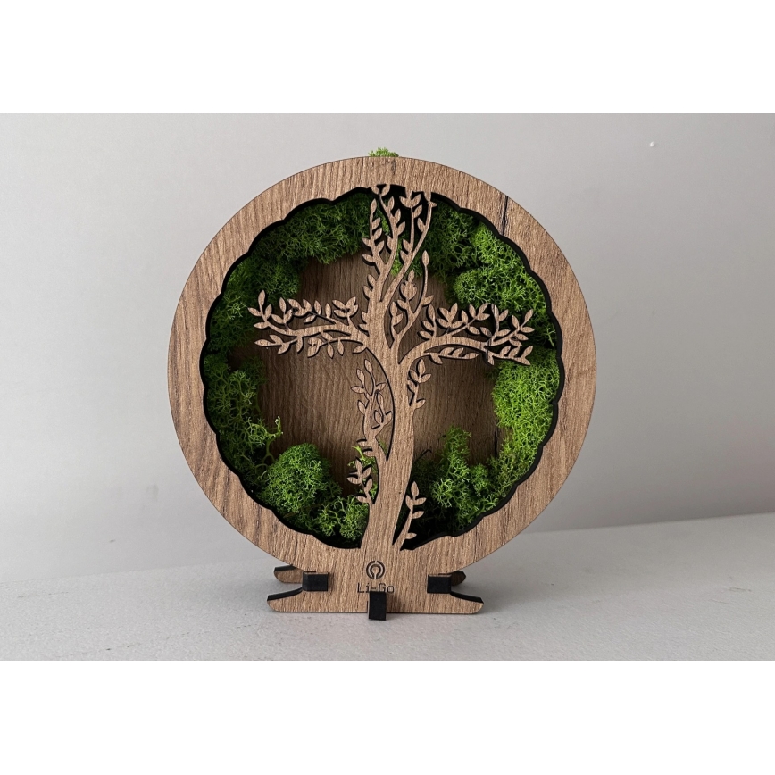 Li-Go 23622/DUB2 - LED stmievateľná stolná dekorácia LED/12W/230V 20x22 cm dub