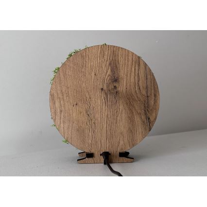 Li-Go 23622/DUB2 - LED stmievateľná stolná dekorácia LED/12W/230V 20x22 cm dub