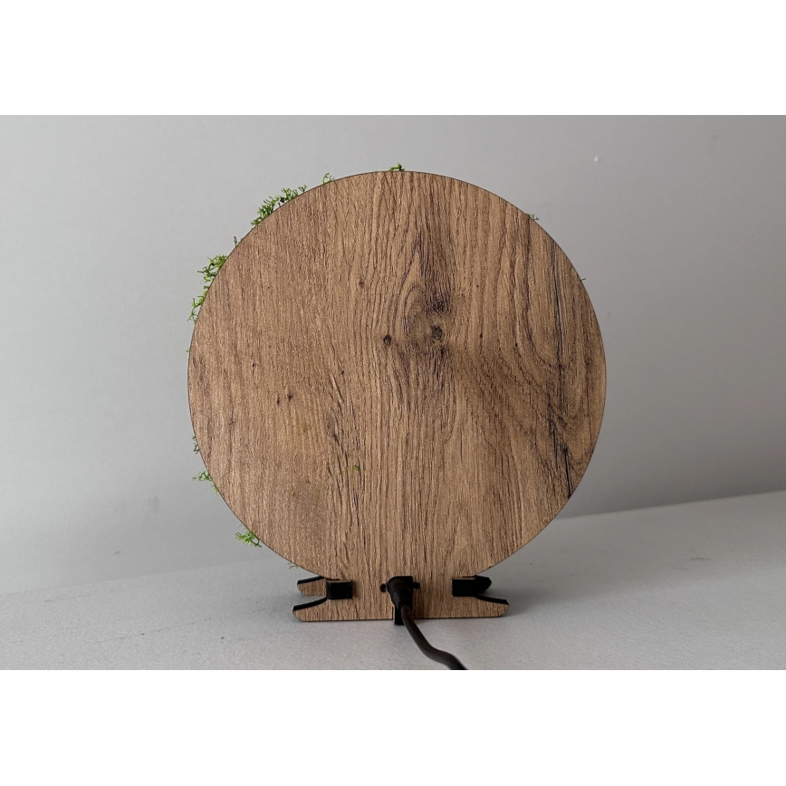 Li-Go 23622/DUB2 - LED stmievateľná stolná dekorácia LED/12W/230V 20x22 cm dub