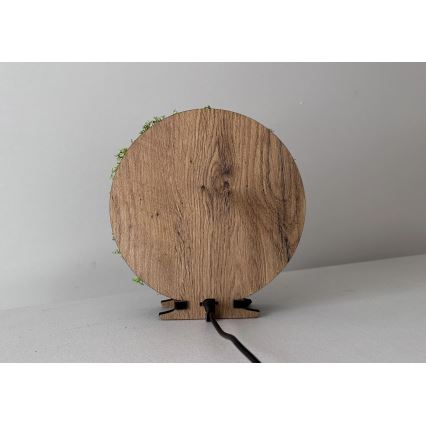 Li-Go 23625/DUB2 - stmievateľná LED stolová dekorácia LED/12W/230V 20x22 cm dub/machová veverička