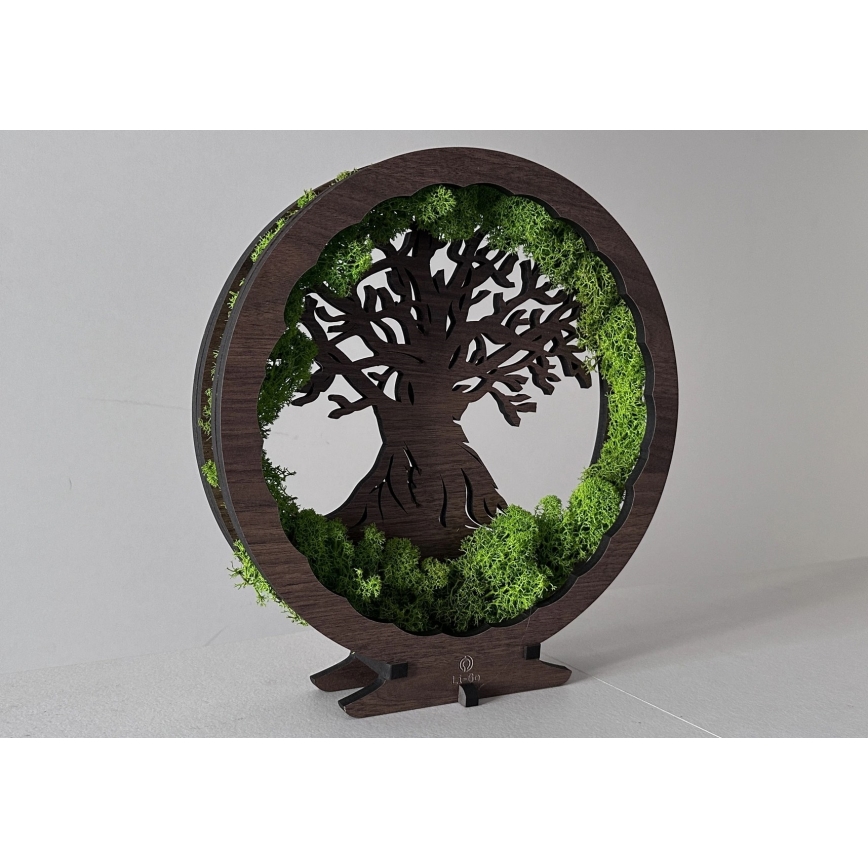 Li-Go 23631/DUB2 - LED Stmievateľná stolová dekorácia LED/12W/230V 30x31 cm dub