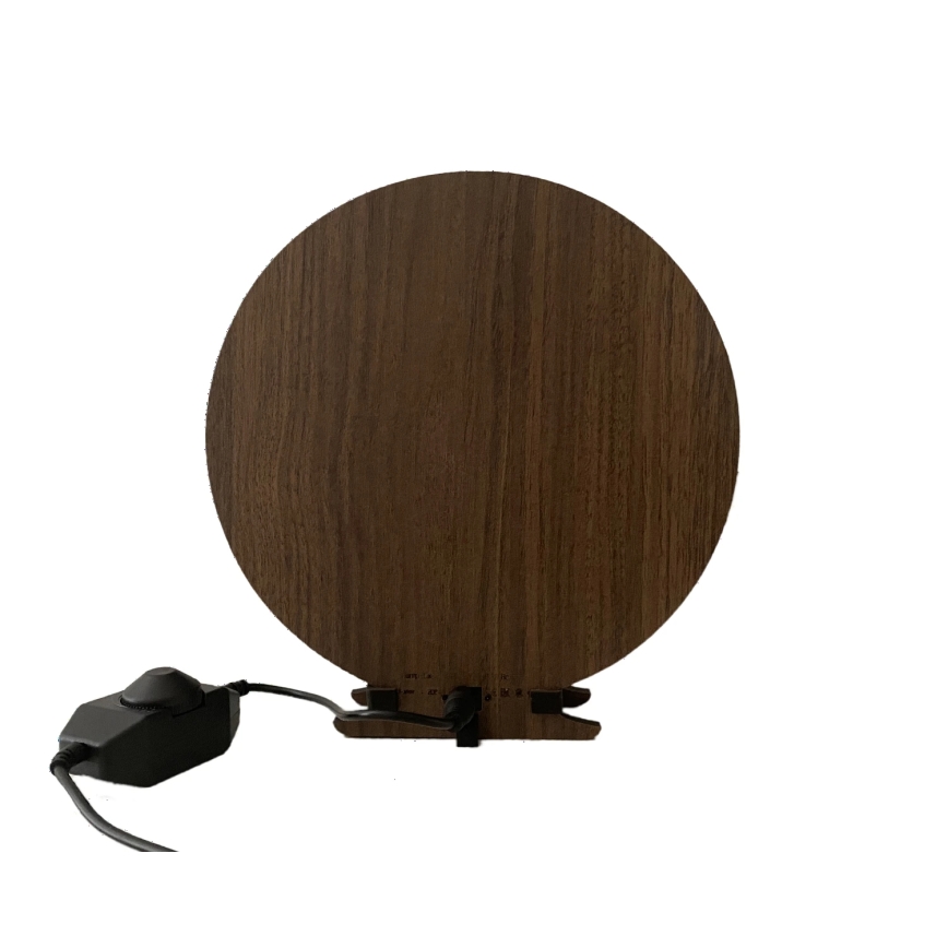 Li-Go 23654 - LED stmievateľná stolová dekorácia LED/12W/230V 20x22 cm orech/mach