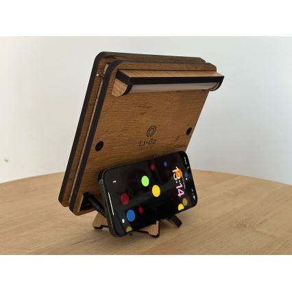 Li-Go 4070/DUB2 - LED Stolná dekorácia LED/12W/230V 19x19 cm dub/kôň