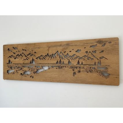 Li-Go 4778/A/4 - LED stmievateľná nástenná dekorácia LED/10W/5V 30000 mAh 120x40 cm dub/jazero