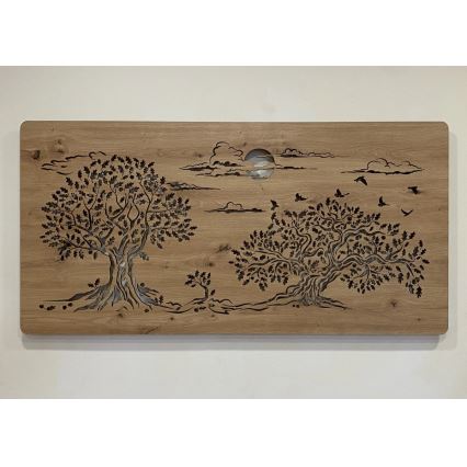 Li-Go 5307/DUB2 - LED stmievateľná nástenná dekorácia LED/24W/230V 120x60 cm dub/Tri duby