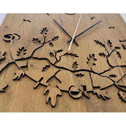 Li-Go 5499/DUB2 - Nástenné hodiny 1xAA 40x40 cm dub