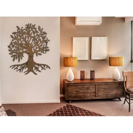 Li-Go 5729/DUB2 - LED nástenná dekorácia so senzorom pohybu LED/10W/5V 90x110 cm dub