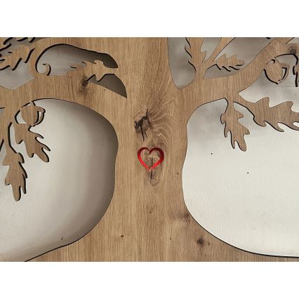 Li-Go 5732/DUB/S2 - stmievateľná nástenná LED dekorácia LED/10W/5V 20000 mAh 68x80 cm dub