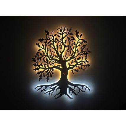 Li-Go 5742/DUB2 - LED Stmievateľná nástenná dekorácia LED/10W/230V 90x110 cm dub