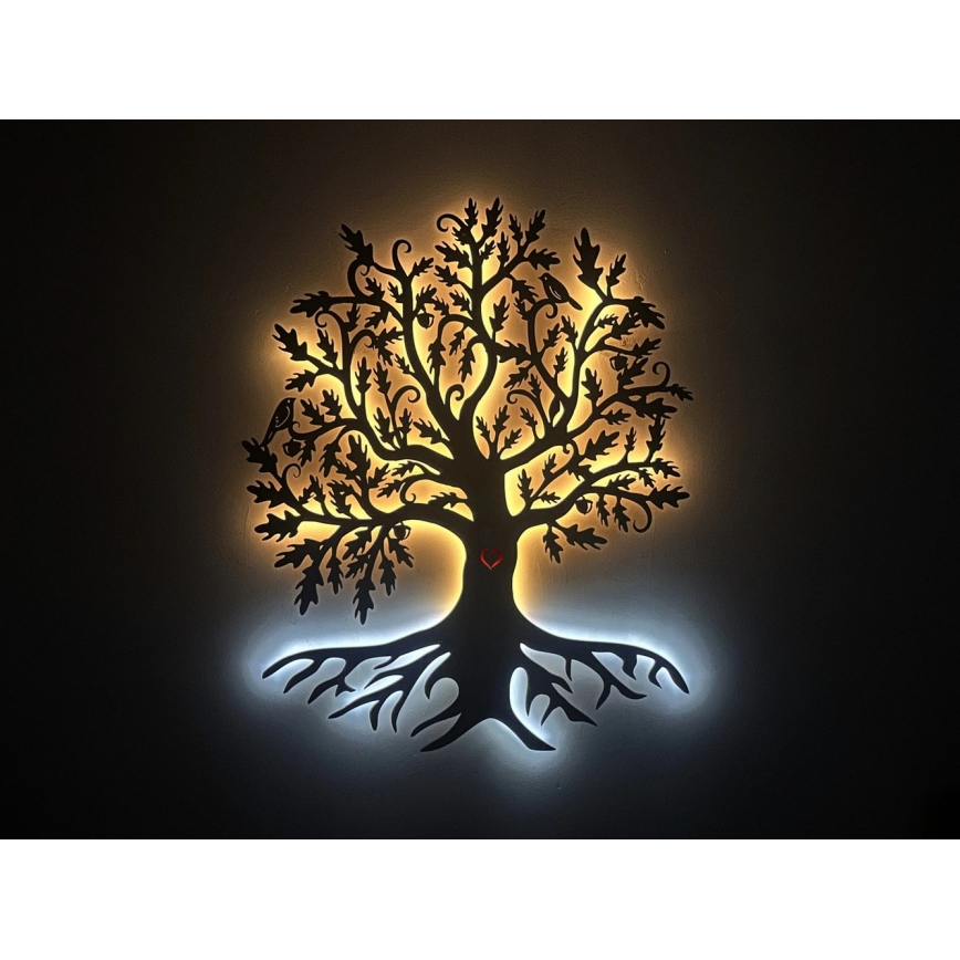 Li-Go 5742/DUB2 - LED Stmievateľná nástenná dekorácia LED/10W/230V 90x110 cm dub