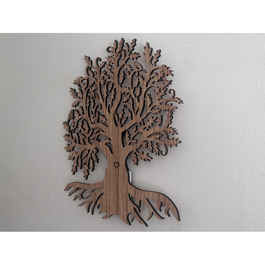 Li-Go 5747/DUB2 - LED stmievaľná nástenná dekorácia LED/10W/230V 45x55 cm dub