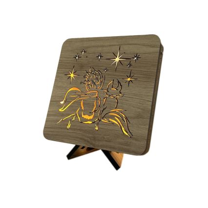 Li-Go 5788/DUB2 - LED stolná dekorácia LED/12W/230V 19x19 cm dub/Malý princ