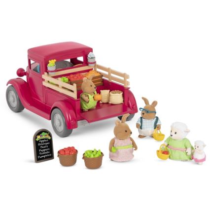 Li'l Woodzeez - Hrací set farmársky pick-up so stánkom 3xAAA
