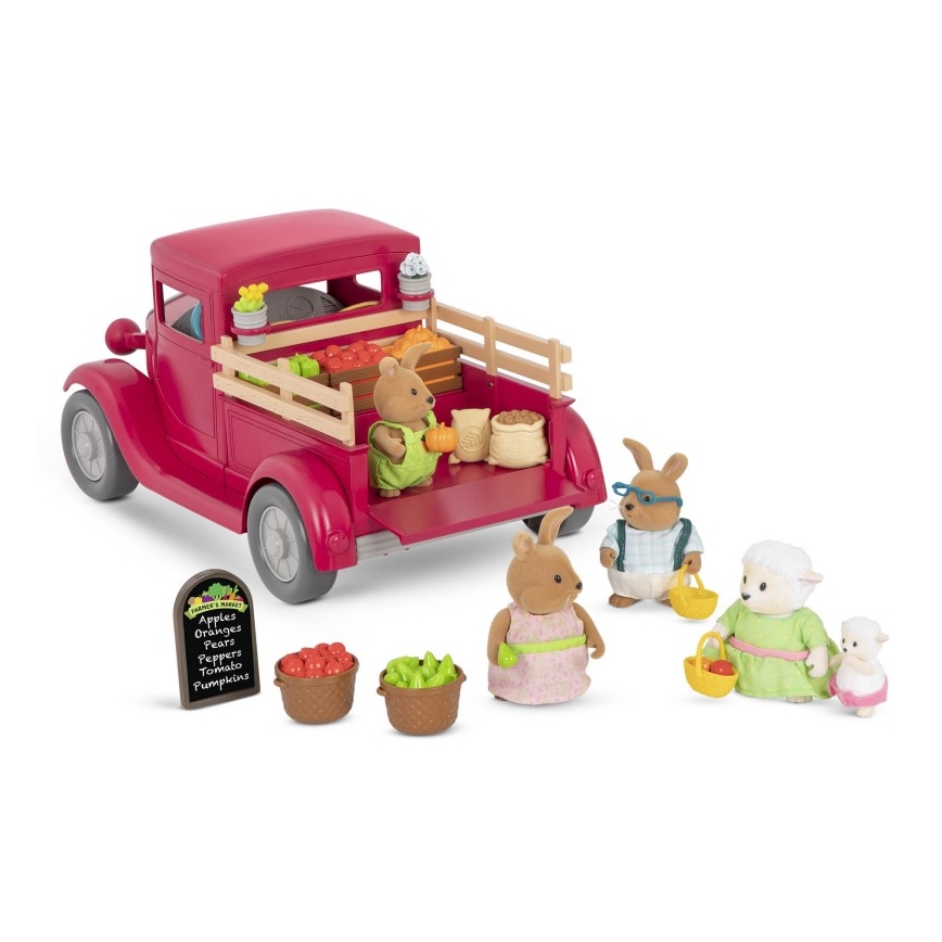 Li'l Woodzeez - Hrací set farmársky pick-up so stánkom 3xAAA