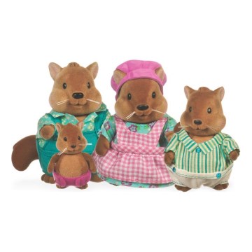 Li'l Woodzeez - Set postavičiek BUSTLEBERRY rodina veveričiek