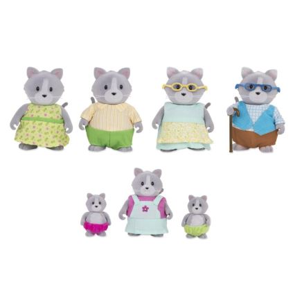 Li'l Woodzeez - Set postavičiek DAINTYPAW rodina mačiek