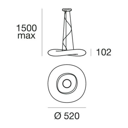 Linea Light 8005 - LED Luster na lanku MR. MAGOO 1xLED/23W/230V