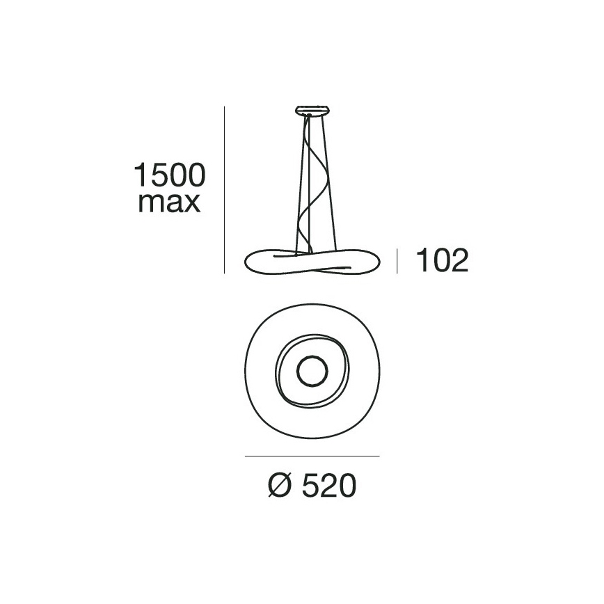 Linea Light 8005 - LED Luster na lanku MR. MAGOO 1xLED/23W/230V