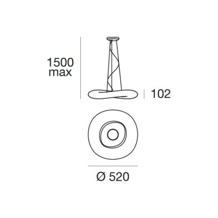 Linea Light 8005 - LED Stmievateľný luster na lanku MR. MAGOO LED/23W/230V pr. 52 cm
