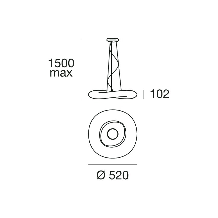 Linea Light 8005 - LED Stmievateľný luster na lanku MR. MAGOO LED/23W/230V pr. 52 cm