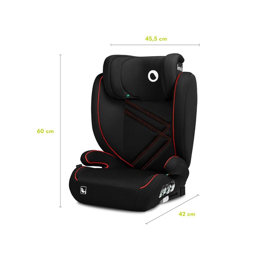 Lionelo - Autosedačka HUGO i-Size 100-150 cm čierna/červená