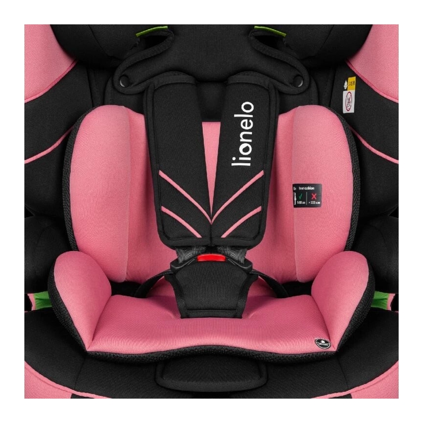 Lionelo - Autosedačka LEVI ONE i-Size 76-150 cm čierna/ružová
