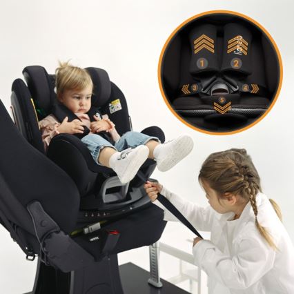 Lionelo - Autosedačka s otočnou základňou ANTOON PLUS i-Size 40-105 cm, čierny onyx