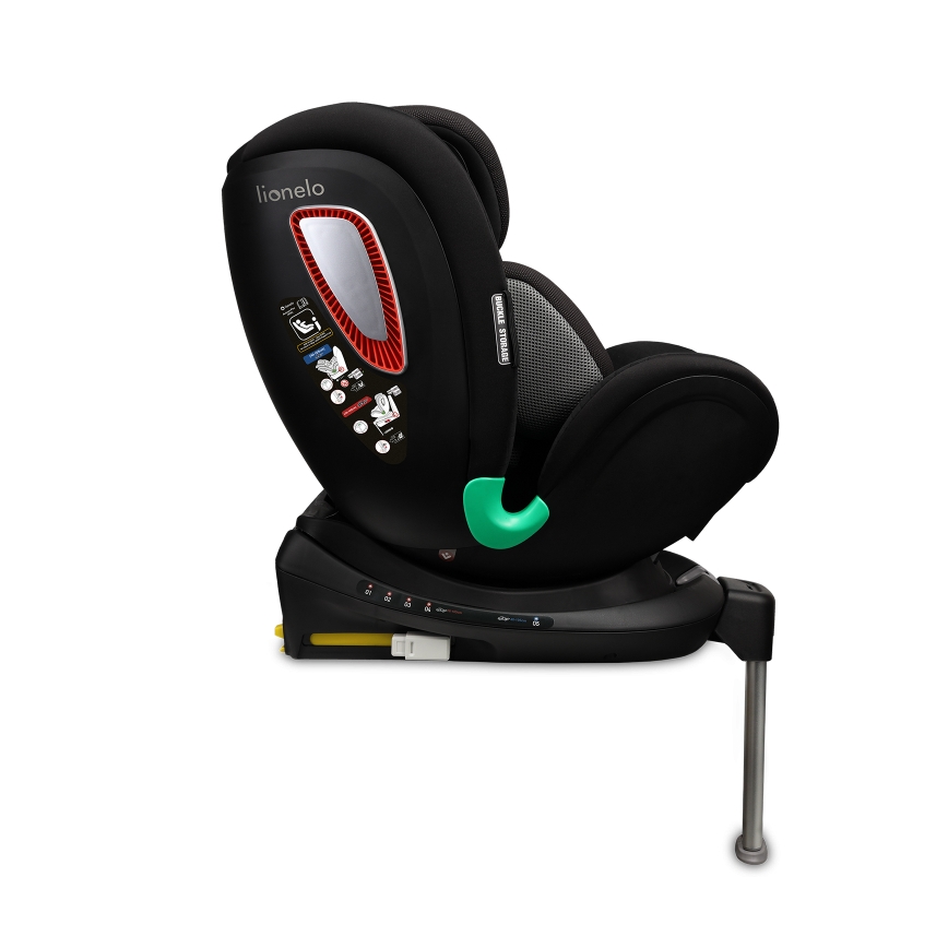 Lionelo - Autosedačka s otočnou základňou ANTOON PLUS i-Size 40-105 cm, čierny onyx