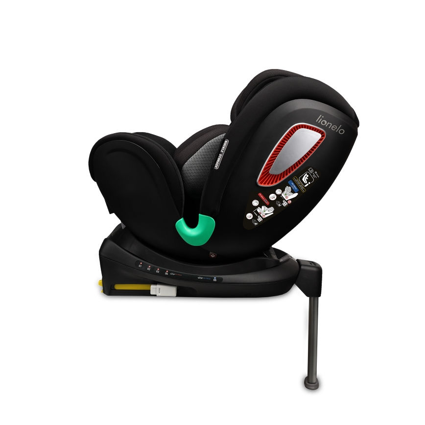Lionelo - Autosedačka s otočnou základňou ANTOON PLUS i-Size 40-105 cm, čierny onyx