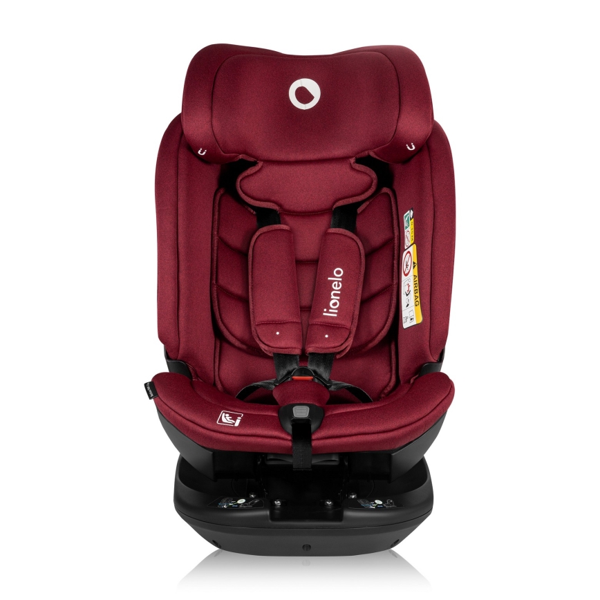 Lionelo - Autosedačka s otočnou základňou BASTIAAN i-Size 40-150 cm bordová