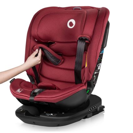 Lionelo - Autosedačka s otočnou základňou BASTIAAN i-Size 40-150 cm bordová