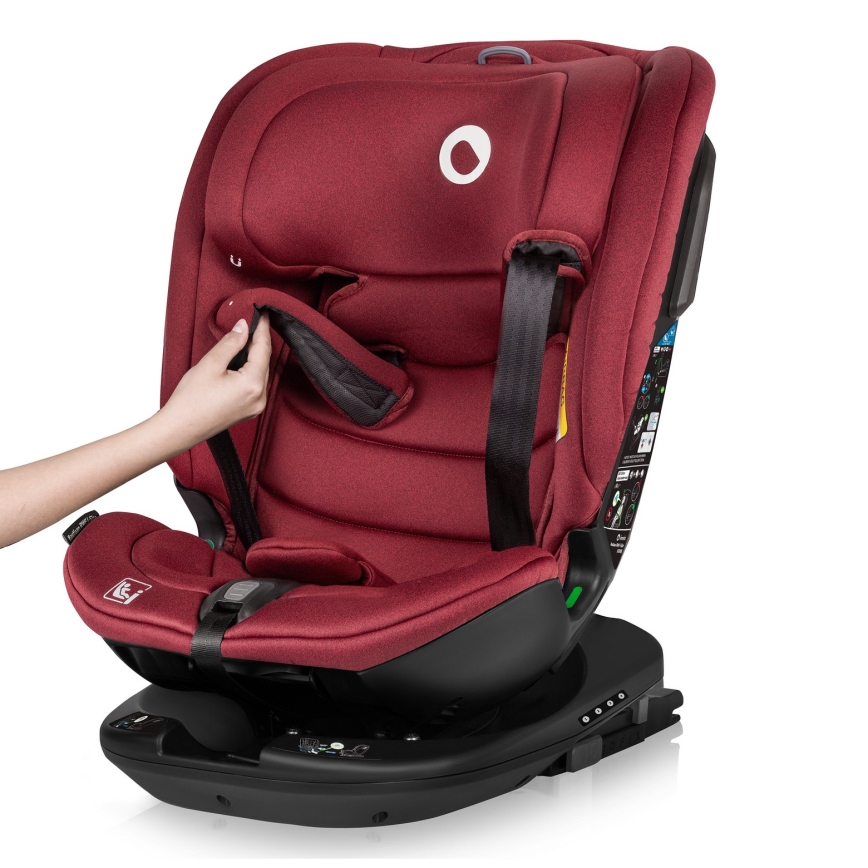 Lionelo - Autosedačka s otočnou základňou BASTIAAN i-Size 40-150 cm bordová