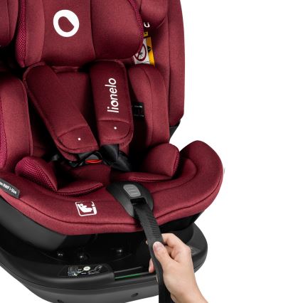 Lionelo - Autosedačka s otočnou základňou BASTIAAN i-Size 40-150 cm bordová