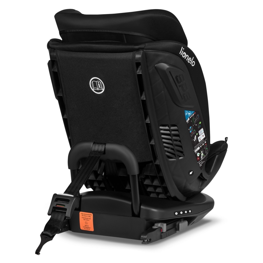 Lionelo - Autosedačka s otočnou základňou BASTIAAN i-Size 40-150 cm Čierny karbón