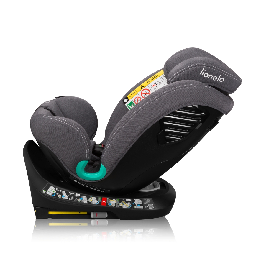 Lionelo - Otočná autosedačka so základňou BASTIAAN ONE i-Size 40-150 cm Grey Stone