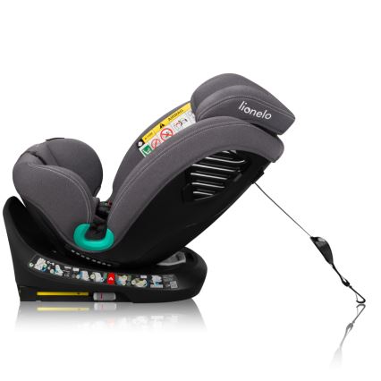 Lionelo - Otočná autosedačka so základňou BASTIAAN ONE i-Size 40-150 cm Grey Stone