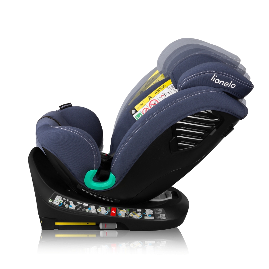 Lionelo - Autosedačka s otočnou základňou BASTIAAN ONE i-Size 40-150 cm námornícka modrá