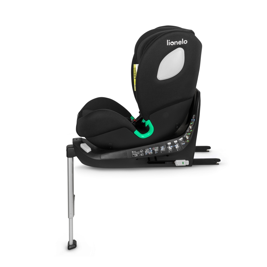 Lionelo - Autosedačka s otočnou základňou BRAAM i-Size 40-150 cm Black Carbon