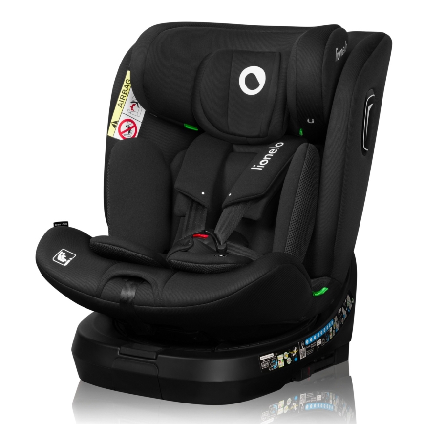 Lionelo - Autosedačka s otočnou základňou BRAVE i-Size 40-150 cm Black Carbon