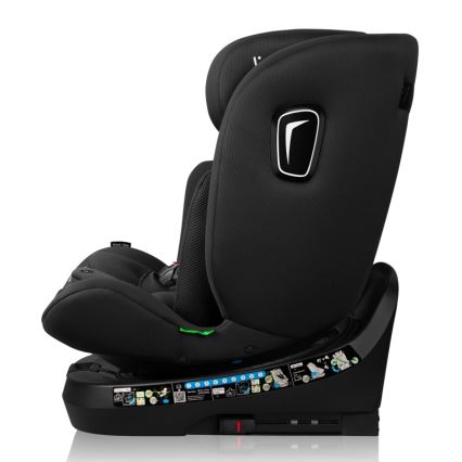 Lionelo - Autosedačka s otočnou základňou BRAVE i-Size 40-150 cm Black Carbon