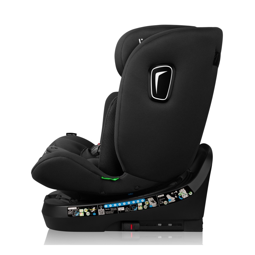 Lionelo - Autosedačka s otočnou základňou BRAVE i-Size 40-150 cm Black Carbon